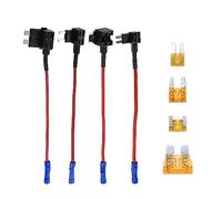 Motoforti Universal 4 types Ajouter un circuit 12 V fusible robinet adaptateur avec mini fusible standard 5A profil bas mini lame en plastique, bleu, 1 ensemble