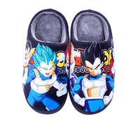 MOTOFUTURE Chaussons antidérapants d'hiver pour l'extérieur Chaussons de Maison en Forme de Dessin animé Chaussons Cadeaux, Cosplay Anime Japonais pour Dragon Ball Super Saiyan-Vegeta IV ||42 EU