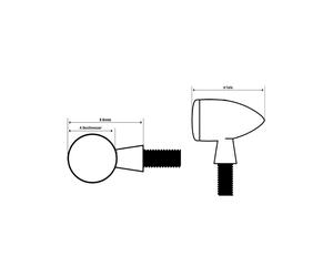 motogadget LED turn signal mo. Flass pin, poli, argent