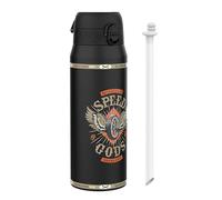 ION8 Gourde Isotherme 750ml (24oz) Anti-Fuite, Facile à Ouvrir, Verrouillage Sécurisé, Lavable au Lave-Vaisselle, Acier Inoxydable, Isolation Sous Vide, Idéale pour le Sport, MotoGP Vitesse