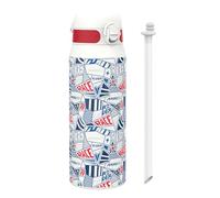 ION8 Gourde Isotherme 750ml (24oz) Anti-Fuite, Facile à Ouvrir, Verrouillage Sécurisé, Lavable au Lave-Vaisselle, Acier Inoxydable, Isolation Sous Vide, Idéale pour le Sport, MotoGP Rue