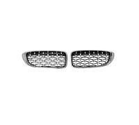 MOTOHIRO 1 paire de calandres chromées en diamant Style météore adaptées à la BMW F32 F33 F36 F80 F82 2013 - 2018 Cabriolet coupé 425i 430i 440i 435i Grilles de pare-chocs de rein avant (Size : Silve