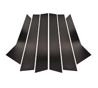 MOTOHIRO 6 Pcs Car Pilar Posts Fenêtre Porte Moulage Garnitures Couverture Brillant Piano Noir Fit for Porsche Macan 2014-2022 Accessoires Auto Extérieur Voiture B Pilier Stickers