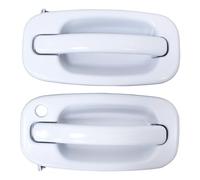 MOTOKU Front Driver and Passenger Side Exterior Door Handle Olympic White for Chevrolet Silverado 1500 2500 3500 Suburban Tahoe Avalanche GMC Sierra Yukon