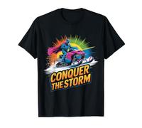 Motoneige Conquérir la tempête Design - Cavalier épique T-Shirt
