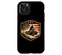 Motoneige Drapeau USA Neige Luge Patriotique Motoneige Amérique Coque pour iPhone 11 Pro