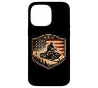 Motoneige Drapeau USA Neige Luge Patriotique Motoneige Amérique Coque pour iPhone 14 Pro Max