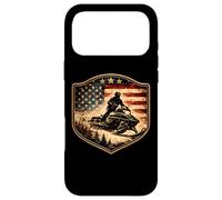 Motoneige Drapeau USA Neige Luge Patriotique Motoneige Amérique Coque pour iPhone 17 Pro Max