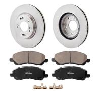 MOTOOS Front Disc Rotors And Ceramic Brake Pads Replacement For Chrysler 200 Sebring For Dodge Caliber Avenger 2007-2014 Front Brake Rotor & Pad Compatible With For Jeep Patriot Compass 2007-2017