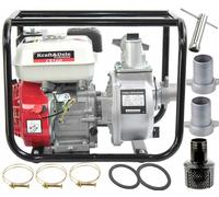 Essence Pompe à Eau 5,5PS de Jardin 4TAKT Poteur 2'' Centrifuge 600L / Min