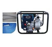 MOTOPOMPE EAUX CLAIRES 30M3/H AVEC FLEXIBLES ASPI ET REFOUL - RENSON - 817492