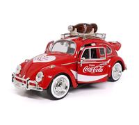 Motor city classics VW Beetle 1966 à l'échelle 1:24 avec bouteille sur l'étagère supérieure