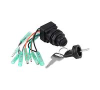 Motor Ignition Key Switch pour Outboard Control Box 37110-99E00 37110-92E01 - Remplacement direct, installation facile sans câblage, durable et parfaitement compatible