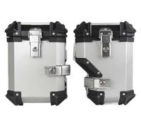 Motor Porte-Bagages arrières pour 800MT pour CF 800 MT Coffre De Moto Latéral Porte-Bagages Cadre Support Sacoche Arrière Casque Topcase Accessoires Rack(38L Side Box Silver)