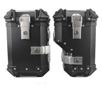 Motor Porte-Bagages arrières pour CFMOTO 450MT CF 450 MT Coffre De Moto Latéral Porte-Bagages Cadre Support Sacoche Arrière pour Casque Étagère Topcase(38l Side Box Black)