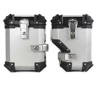 Motor Porte-Bagages arrières pour CRF1000L 1100L Africa Twin ADV 2019-2023 Moto Coffre Latéral Valise Cadre Arrière Top Case Casque Topcase Étagère(38l Side Box Silver)