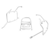 Motor Porte-Bagages arrières pour F700GS F800GS F 700 GS 800 2009-2017 Support De Coffre Supérieur Noir Support De Sacoche Selle Argenté(Silver One Set)