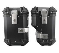 Motor Porte-Bagages arrières pour F850GS F750GS 2018-2023 Coffre Latéral Cadre De Sacoche Support Casque Arrière Étagère Moto(38L Side Box Black)