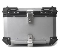 Motor Porte-Bagages arrières pour TRK 502X TRK502X Coffre Latéral Bagages Voyage Valise Cadre Support Arrière Top Box Casque Arrière Bagages Étagère(45l Topcase Silver)