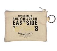 Motor Racer Raisin Hell On The East Side Porte-clés fabriqué à Nashville Beige