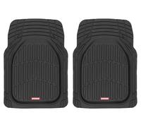 Motor Trend -2 Piece Front Car Floor Mats- Black FlexTough Contour Liners-Deep Dish Heavy Duty Rubber Floor Mats for Car SUV Truck & Van-All Weather Protection, Universal Trim to Fit