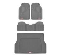 Motor Trend FlexTough Performance Tapis de Sol de Voiture en Caoutchouc Toutes Saisons avec Doublure Cargo - Ensemble Complet de Tapis de Sol Avant et arrière inodores pour Voitures, camions, VUS,