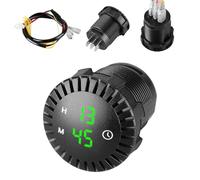 Motorbike Digital Clock - Waterproof 12V 24V Electronic Watch | LED Display Touch Panel Vehicle Clock | ABS Dashboard Time Meter For Motorcycle Car Boat Travel