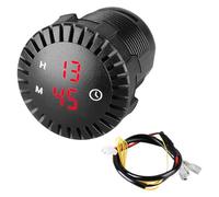 Motorbike Digital Clock - Waterproof 12V 24V Electronic Watch | LED Display Touch Panel Vehicle Clock | ABS Dashboard Time Meter For Motorcycle Car Boat Travel