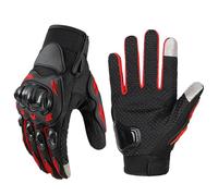 Motorbike Riding Gloves - Protective Knuckle Shell, Lightweight Sports Gear, Full Finger Cover Gloves, Ventilated Racing Glove | Men Cycling Touring Commuting Adventure Motocross Track Exercise