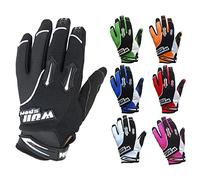 MOTORBIKE WULF STRATOS ADULT & KIDS MX GLOVES Motocross Sports Quad ATV Trials Enduro Kart Dirt Bike Cycle MTB BMX Race Adult & Junior Gloves (Black,XS)