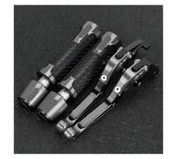 Motorcycle Accessories Extendable Brake Clutch Levers Handlebar Grips Handle Ends for Kawasaki for ER-6F for ER6N 2009-2016 2017,Embrayage de Frein de Moto