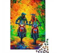 Motorcycle Adventure in Nature Puzzles 1000 Pieces Cadeau Unique Jeu Éducatif Défi Jouet À De Qualité Supérieure Peinture Art pour Adultes Et Enfants 70x50cm/1000pcs