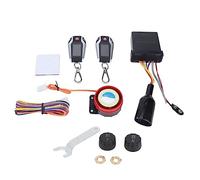 Motorcycle Alarm System with PKE Smart Sensing LCD Remote Control 105 125dB Anti Theft Security Device for 12V Motorcycles ATV Offroad Vehicles Tricycles Electric Vehicles White (White Case with Tire