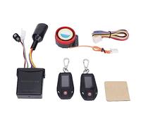 Motorcycle Alarm System with PKE Smart Sensing LCD Remote Control 105 125dB Anti Theft Security Device for 12V Motorcycles ATV Offroad Vehicles Tricycles Electric Vehicles White (Black Case Without