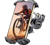 Motorcycle Bicycle Phone Holder [Anti-Fall Armoured Clamping], 1s Quick Lock & 360° Rotation, Universal Bicycle Phone Holder Handlebar For Electric Scooter/Mountain Bike, 4.7-6.9 Inch