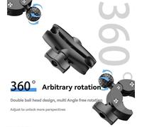 Motorcycle Bike Action Camera Mount Kit compatible Insta360 X4 GoPro Double Head Powerful Clamp Handlebar B