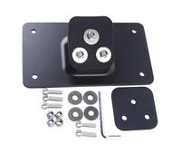 Motorcycle Black 3 Holes Laydown License Plate Mount Bracket Compatible with Sportster Dyna Softail Big Twins 1973-UP