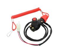 Motorcycle Boat Universal Moteur Kill Interrupteur Lonyard Tether Cord Compatible avec Divers systèmes d'arrêt de Bouton-Poussoir(Red Kill Switch)