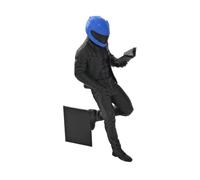 Motorcycle Book Figure, Humorous Shelf Ornament, Booknook Decoration with Creative Style, Literary Figurine with Sturdy Construction, Home Decor, Biker Figure for Book Readers Motorcycle Enthusiasts