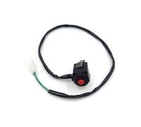 Motorcycle bouton-poussoir Kill Interrupteur Red Yellow Horn Starter ON/OFF Compatible avec Dirt Pit Bike Exc Fe CRF KXL YZF RMZ(RED)