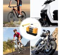 Motorcycle Brake Lock - Heavy Duty 4-Digit Combination Wheel Lock, Waterproof Cycling Security Device | Motorbike And Bicycle Disc Brake For Outdoor Riding Practical Safety Essential