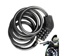 Motorcycle Cable Lock - Combination Lock, Weatherproof Chain | 47-Inch Anti-Theft Security Cable for Motorbike Protection, Cut-Resistant Outdoor Locking System, Travel Safety Gear Use