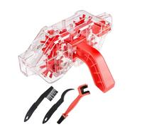Motorcycle Chain Cleaning Kit, Portable Bike Maintenance Set, ABS Material, Ergonomic Non-Slip Tools For Degreasing, Washing, Polishing, Perfect For Motorcycles & Bicycles, 6-Piece Set