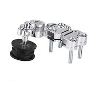 Motorcycle Chain Tensioner | Aluminum Auto Adjuster Tool for Chain Slack | Fits Motorcycles/ATVs/Motocross | No Drilling Installation, Robust Alloy (Silver)
