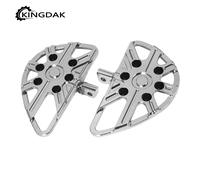 Motorcycle Cnc Pegs Pegs Floorboards Pédale De Randonnée Chrome Noir Pour Harley Softail Road Glide Road King Dyna Fat Boy - Type Chrome