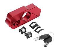 Motorcycle CNC Universal Aluminium ALLIAG STOP ANTI VOLT Levier de verrouillage de poignée de guidon (Rouge)