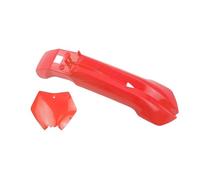 Motorcycle Court Garde Boue Avant pour Mini Apollo Pit Dirt Bike Off Road Motocross Accessoires Moto Garde-Boue Avant Et Plaque D'immatriculation(Red)