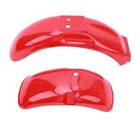 Motorcycle Cover High Gloss Red Mud Protector | Front & Rear ABS Guard for Z50 Z50A Z50J Z110 Z125 | Fits 8in / 10in Wheels | Helps Reduce Mud & Particle Splash