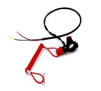 Motorcycle de 22 mm Interrupteur d'arrêt Kill avec longe d'attache compatible avec les modèles VTT UTV 49cc Dirt Bike Liya Apollo ATV Quad Moto Universal Fit(Forme de balle)