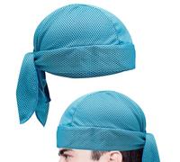 Motorcycle Durags Hat - Performance Biking Headwrap | Lightweight Quick-Dry Skull Cap Including Secure Tie-Back Design & Soft Comfort Lining for Riding, Trekking and Sports